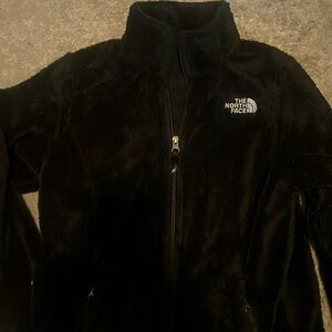 The North Face Girls Black Zip Front Black Jacket